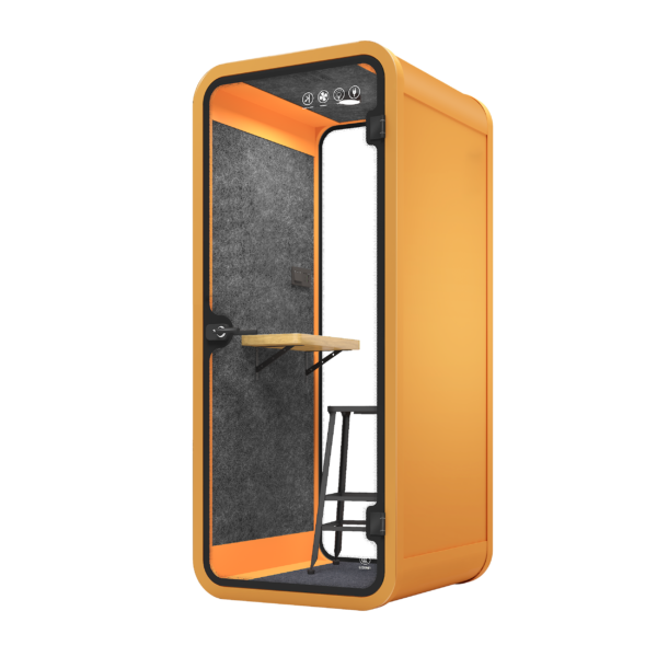 Acoustic Phone Box 1 Seater S-a-deep orange