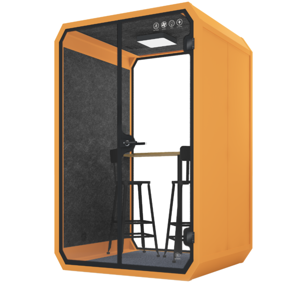 Dynami Meeting Pod Soundproof M-b-deep orange