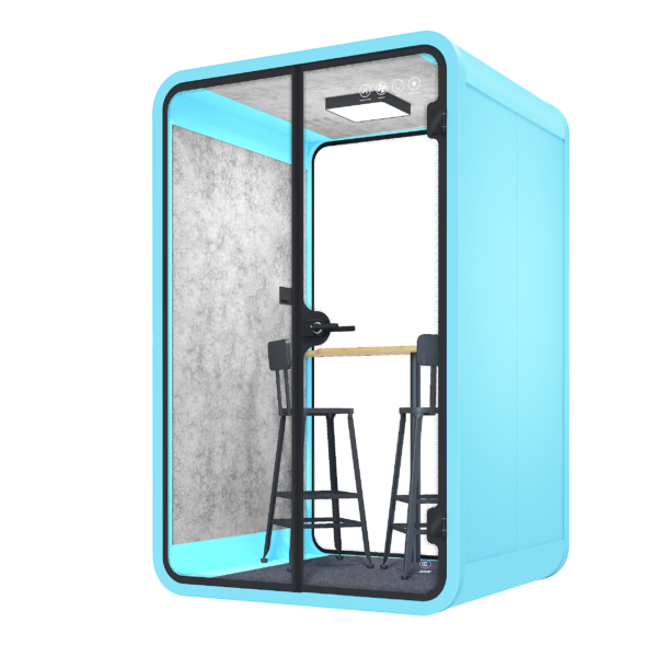 Dynami Movable Soundproof Booth 2 Persons M-a-bright blue