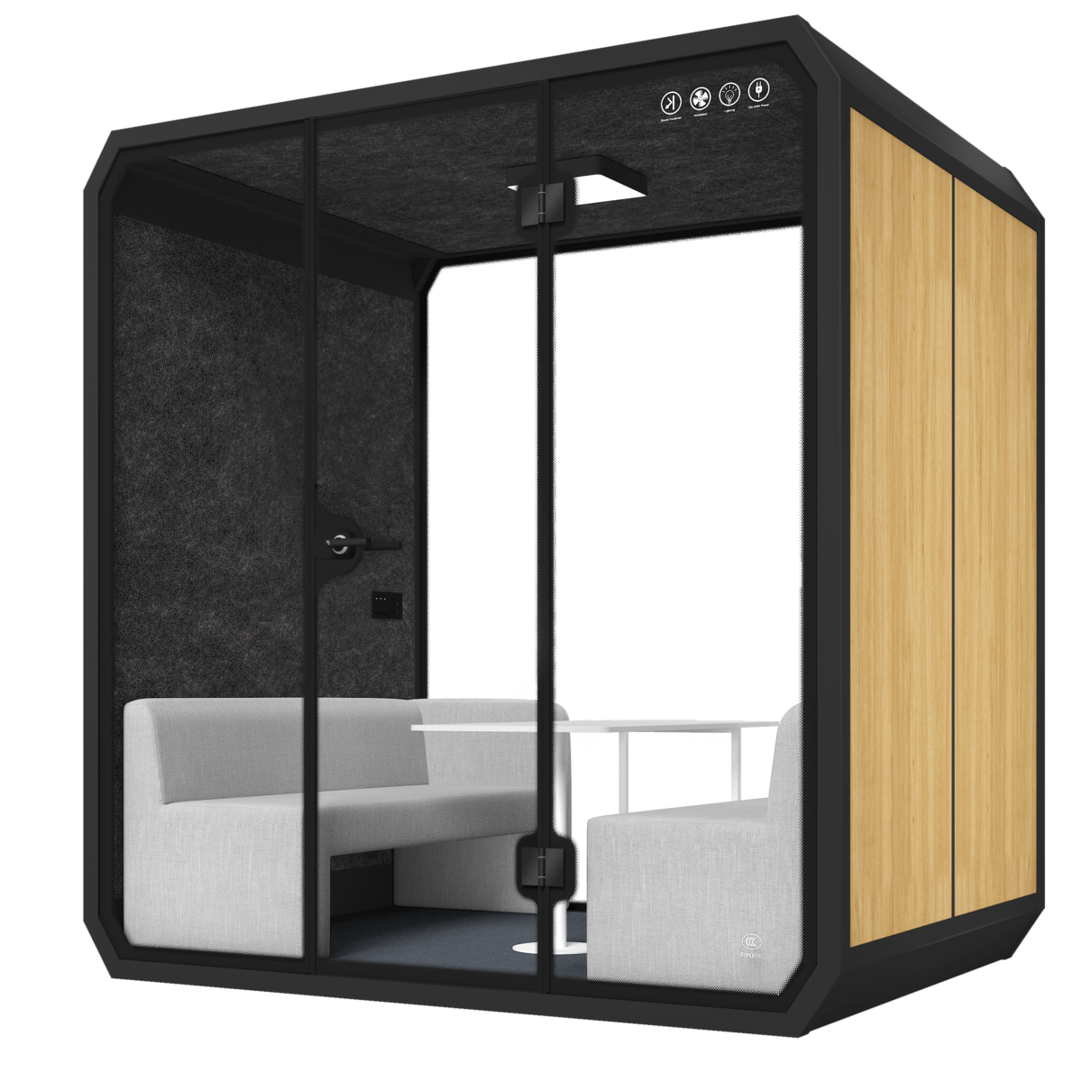 Dynami-Silent-Phone-Booth-4-Seating-L-b-wood-grain