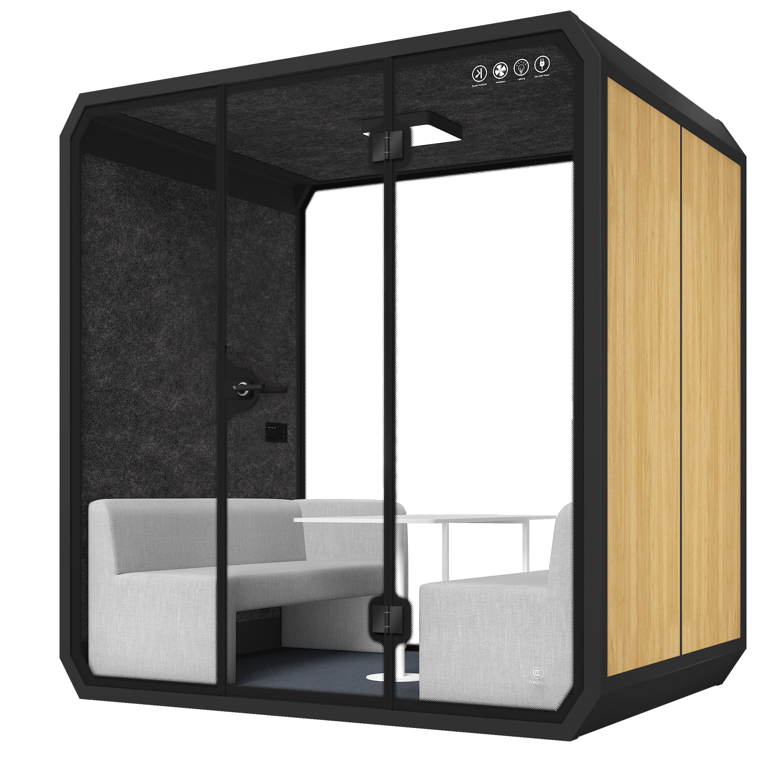Dynami-Silent-Phone-Booth-4-Seating-L-b-wood-grain