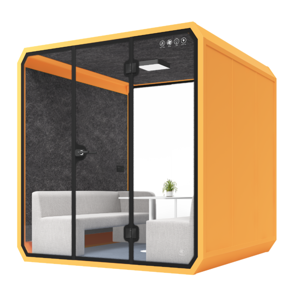 Dynami Soundproof Studio Silent Office Pods XL-b-deep orange