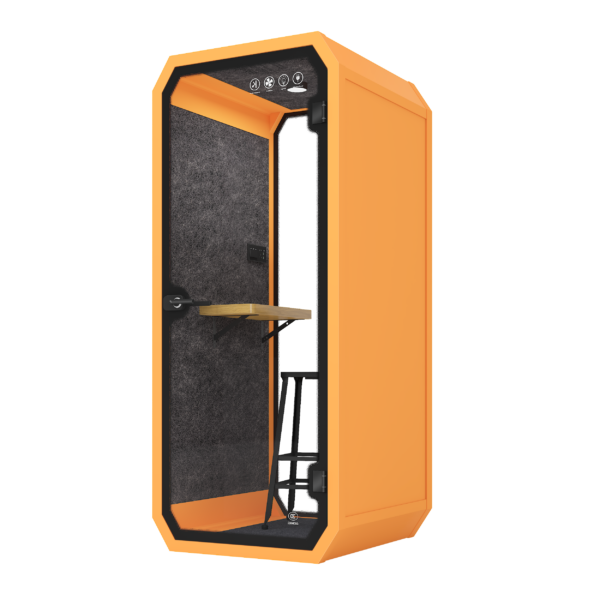 Modern Design Silent Pod Single Person S size deep orange
