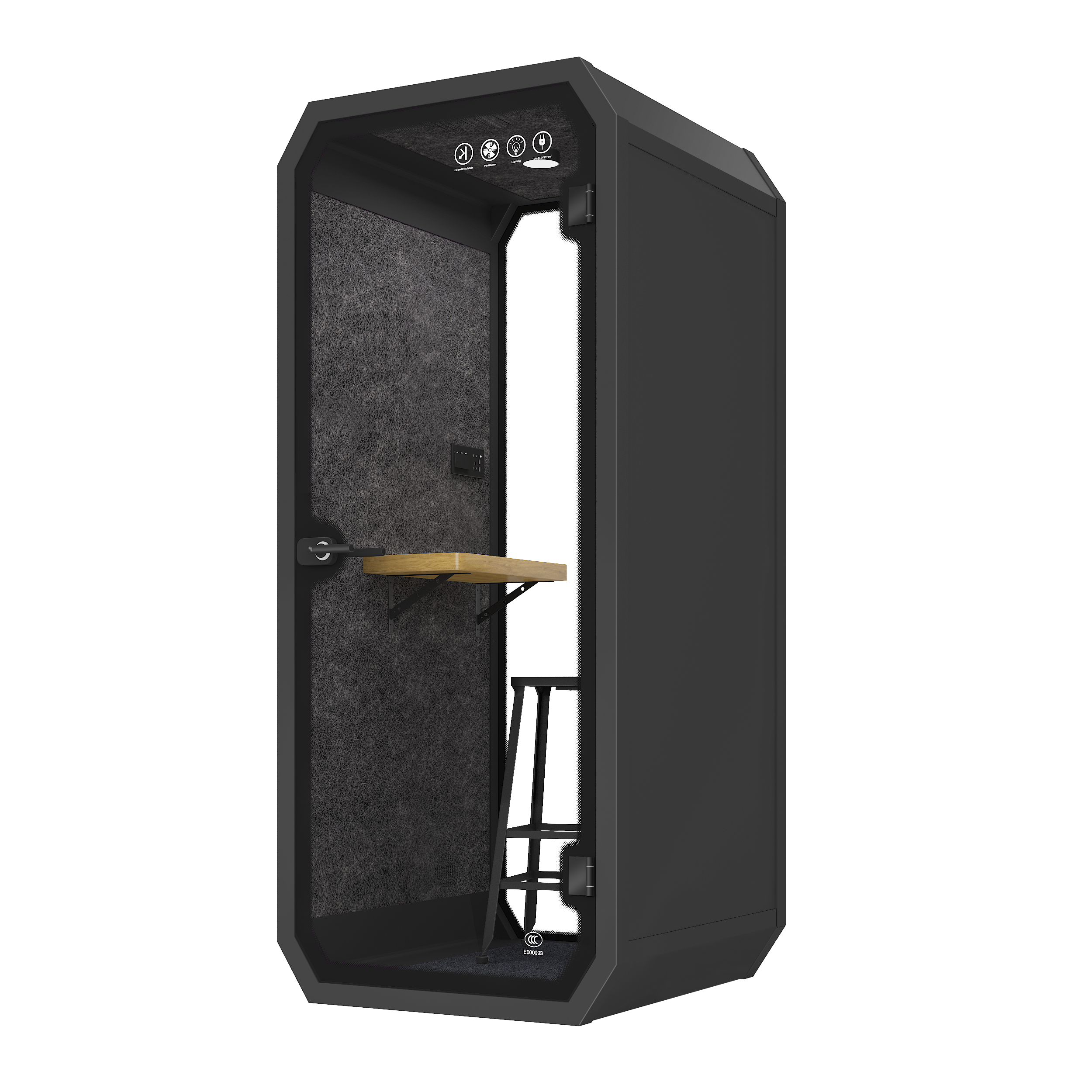 Modern Design Silent Pod Single Person dark gray S size