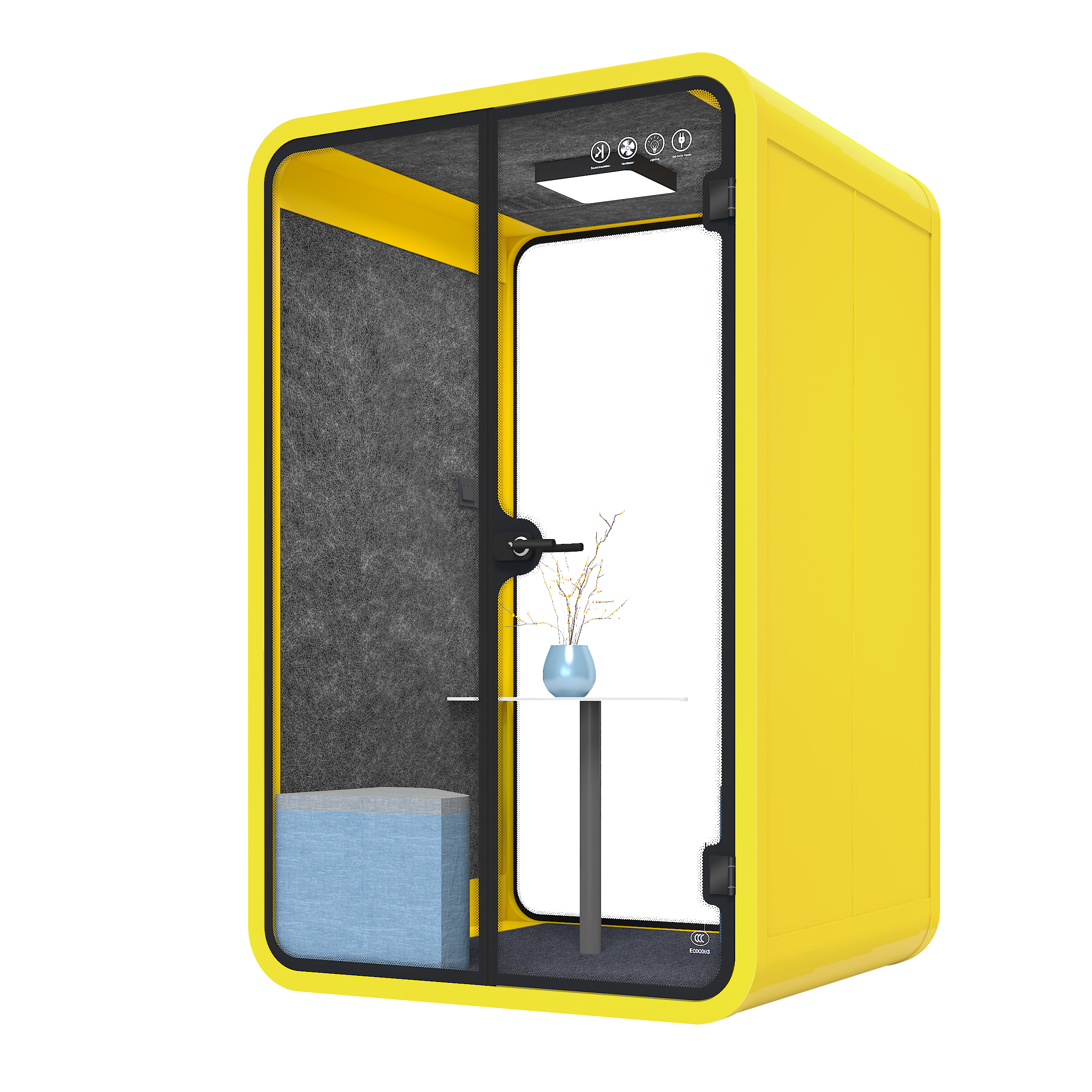Office Cabin Soundproof M-a-lemon yellow 03
