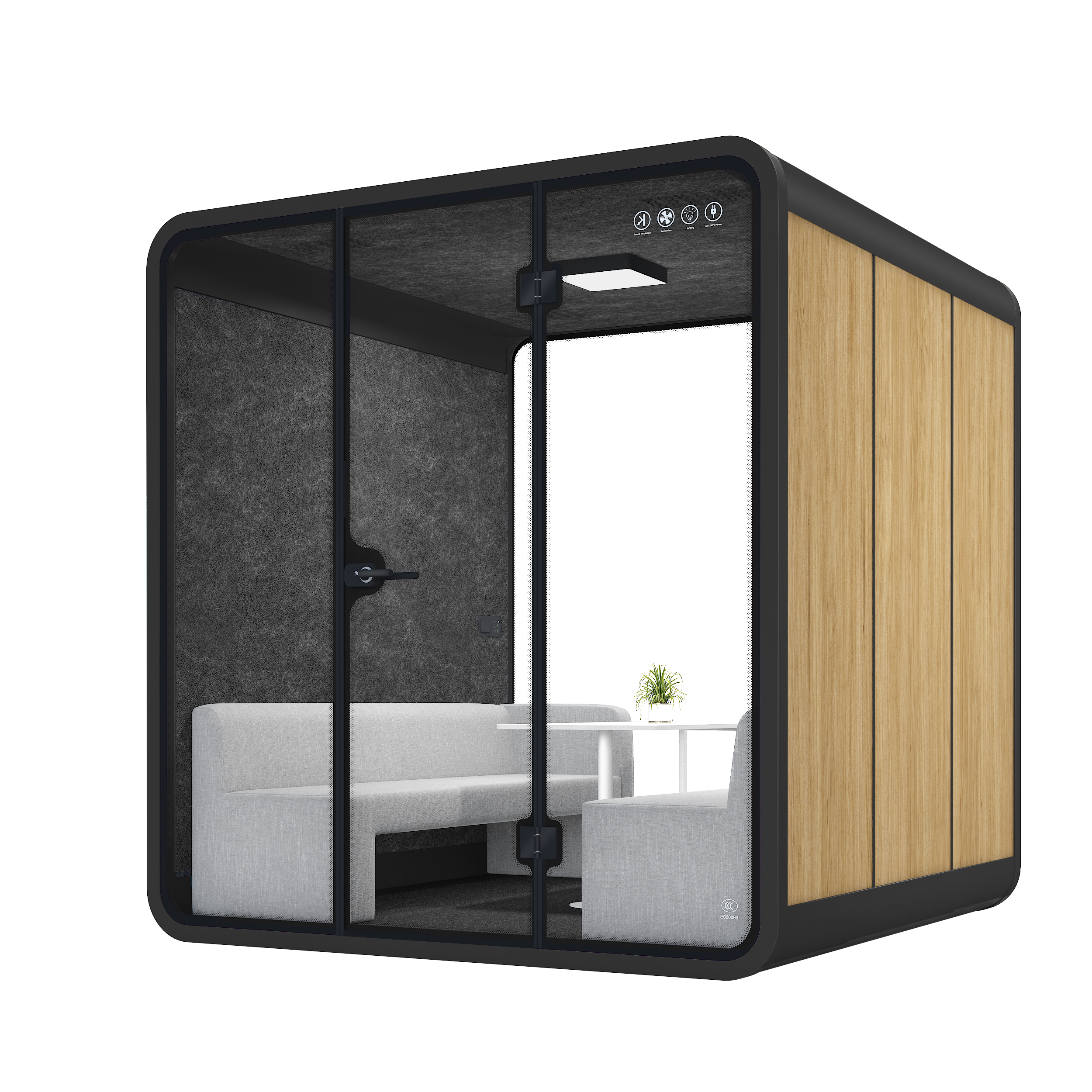 Office Meeting Pod XL-a-wood grain