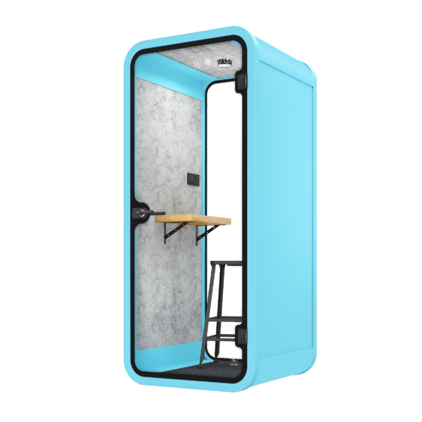Office Phone Booth Single Person S-a-bright blue