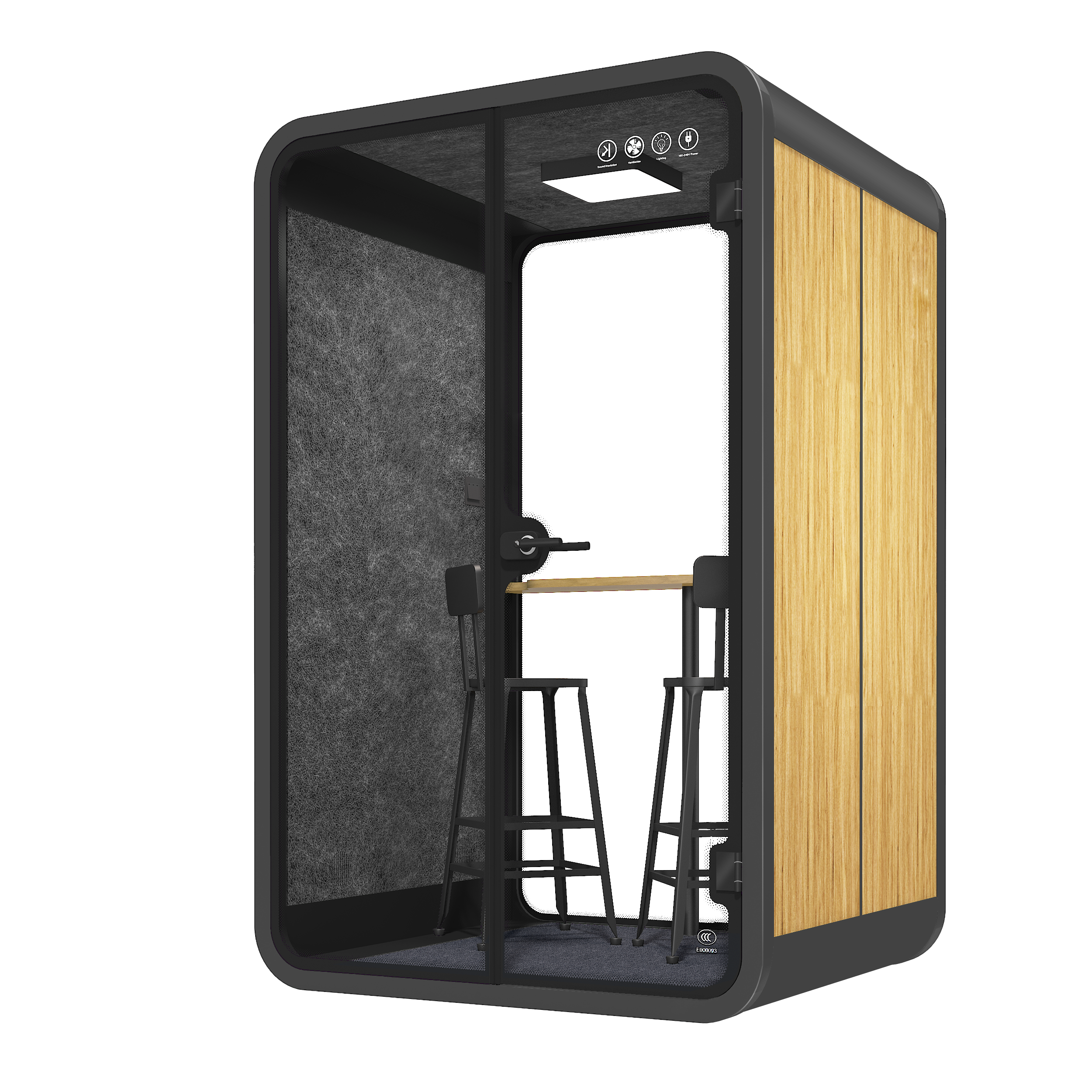 Office Pod Meeting Booth SoundproofM-a-wood grain