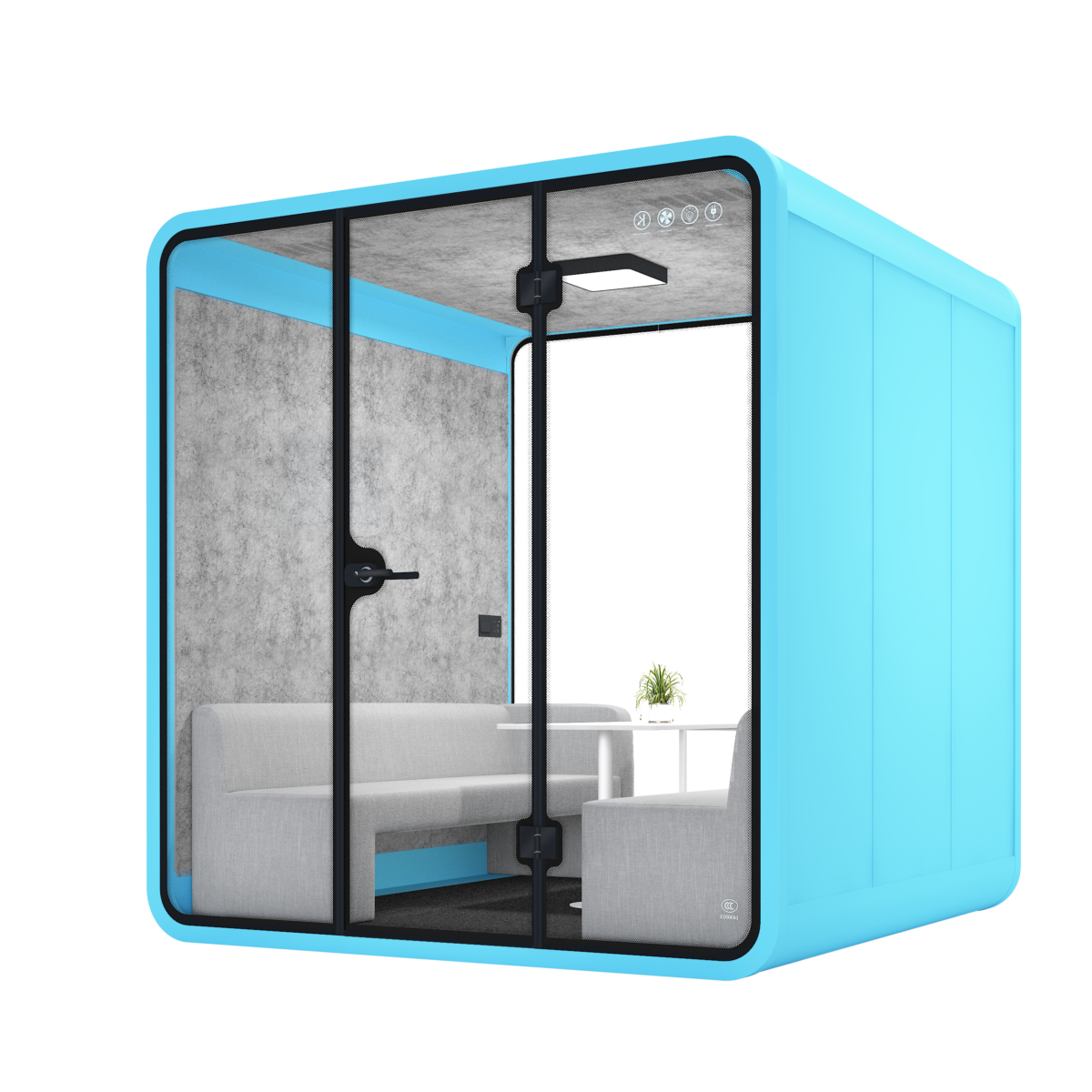 Office Pod Silent Cabin Meeting pod Multi-person XL-a-bright blue