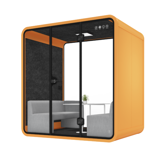 Portable Office Pod Large Size L-a-deep orange
