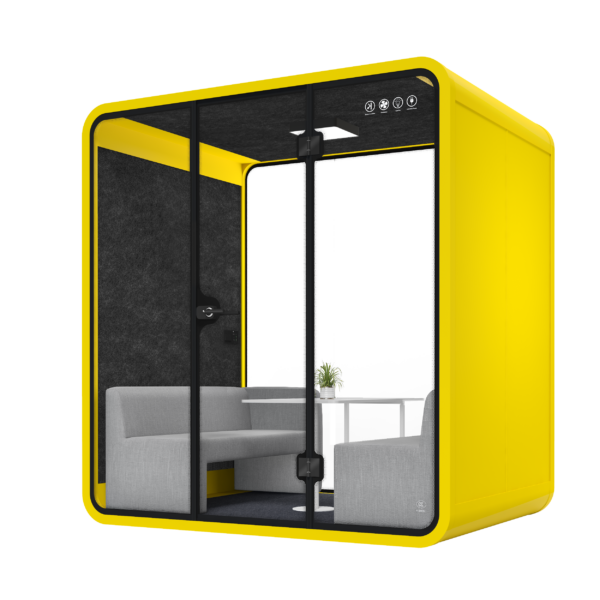 Privacy Pod Soundproof Suite L-a-lemon yellow